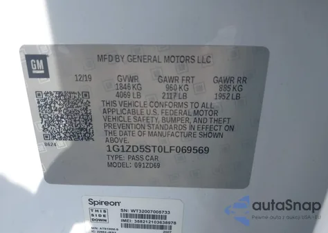 2020 Chevrolet Malibu Fwd Lt from USA, damaged, VIN 1G1ZD5ST0LF069569